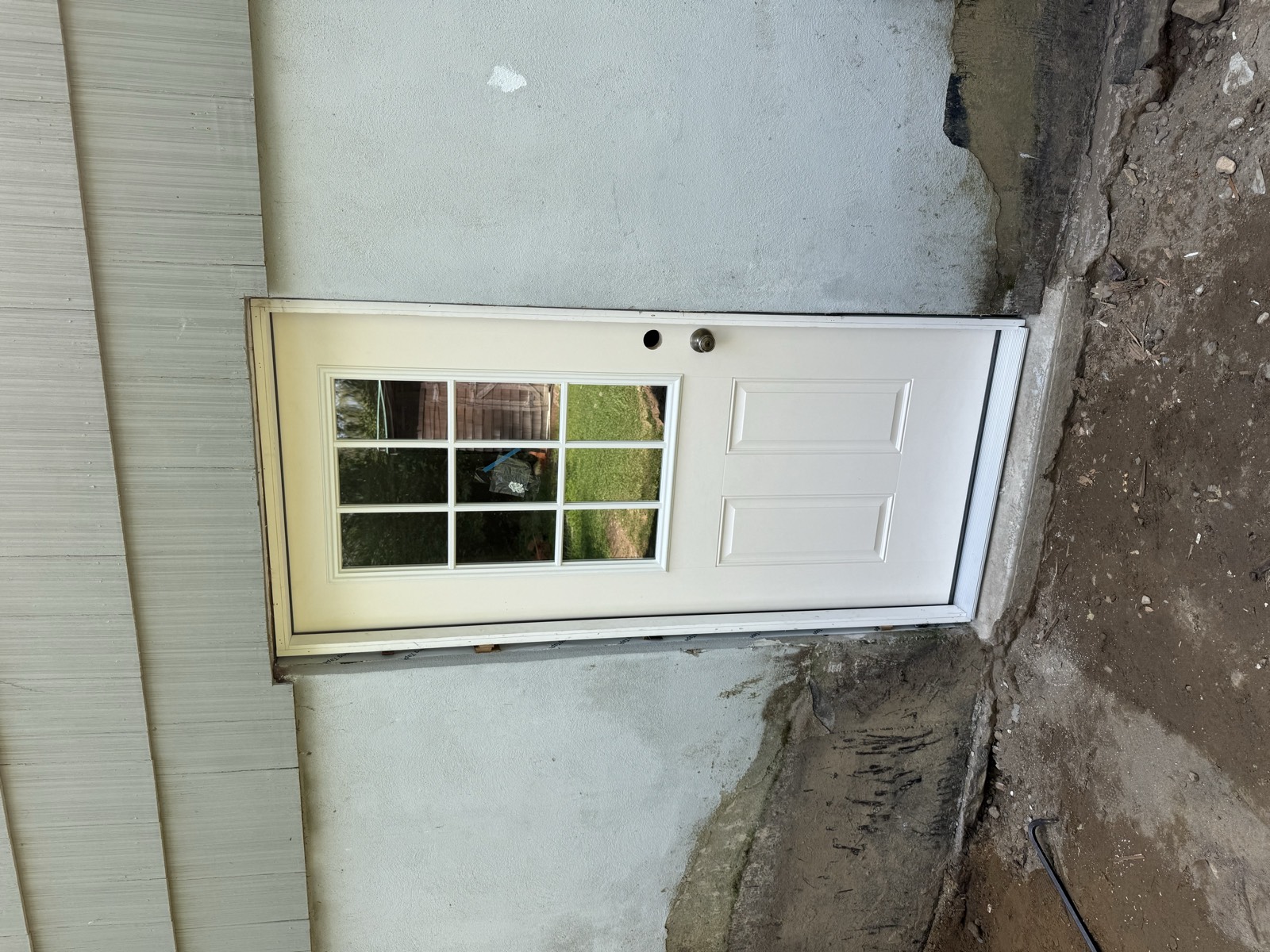 Basement entry door install